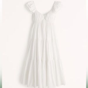 Abercrombie Ruffle Sleeve Poplin Midaxi Dress *MTLL*